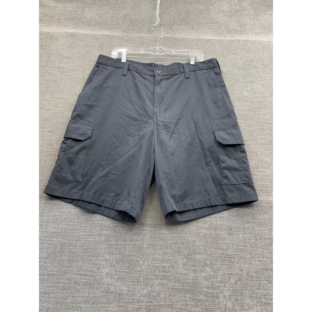 Cintas Comfort Flex Cargo Shorts Mens 38 Gray Logo Retail Fit Hiking Workwear